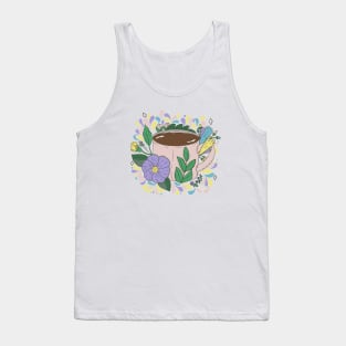 Flowers and Coffee Tank Top